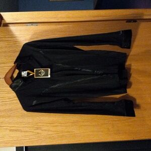 Womens Victoria blitz MMXII Blouse Black long sleeve shirt 28 long 20 armpit Lge